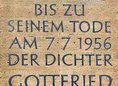 Ansicht Gedenktafel Gottfried Benn