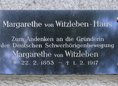 Ansicht Gedenktafel Margarethe von Witzleben