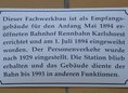 Ansicht Gedenktafel Rennbahnhof Karlshorst