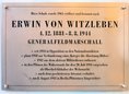 Ansicht Gedenktafel Erwin von Witzleben - 2011