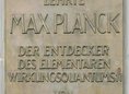 Ansicht Gedenktafel Max Planck
